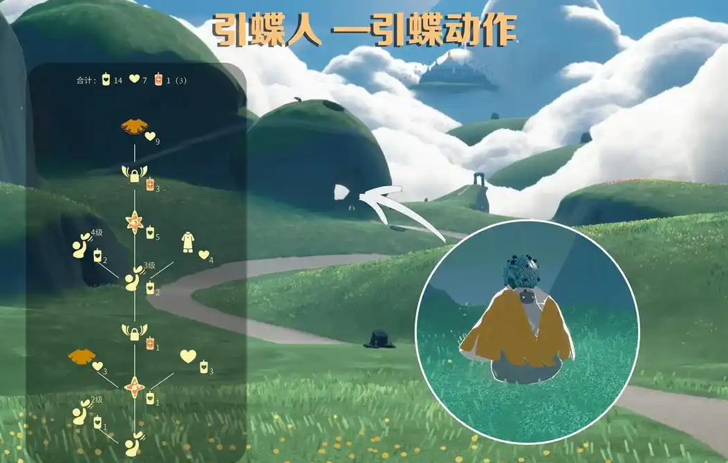 光遇怎么在云野里找到祖先位置