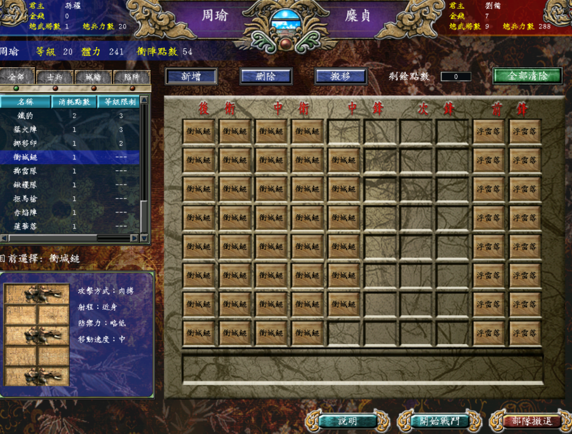 三国群英传7冲阵是什么兵种